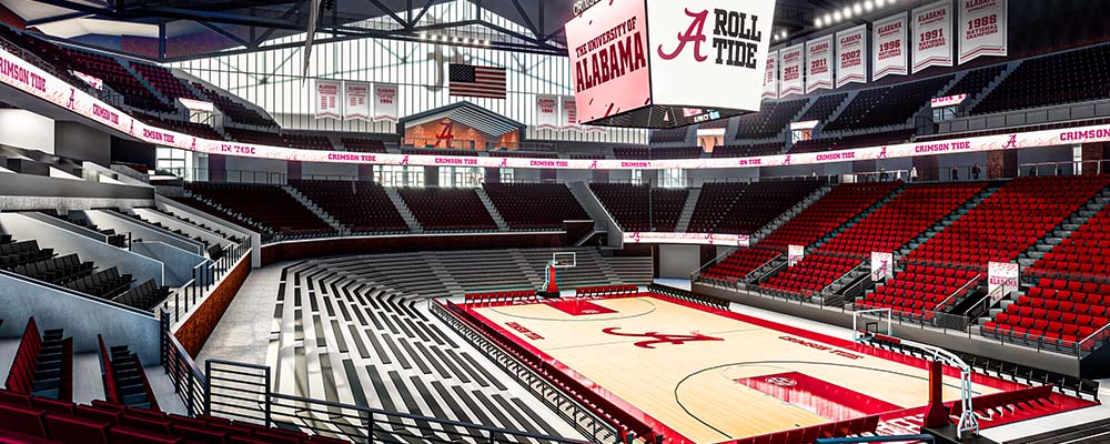 Rendering of the view of the court from the stands