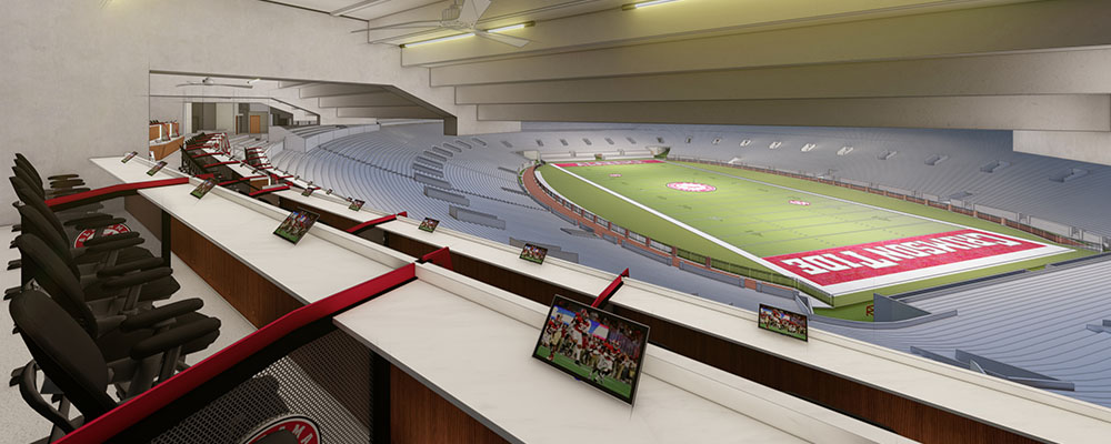 Rendering of the field as seen from a Loge Box