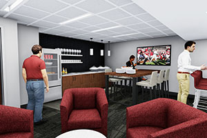 Rendering of the East Side Skyboxes