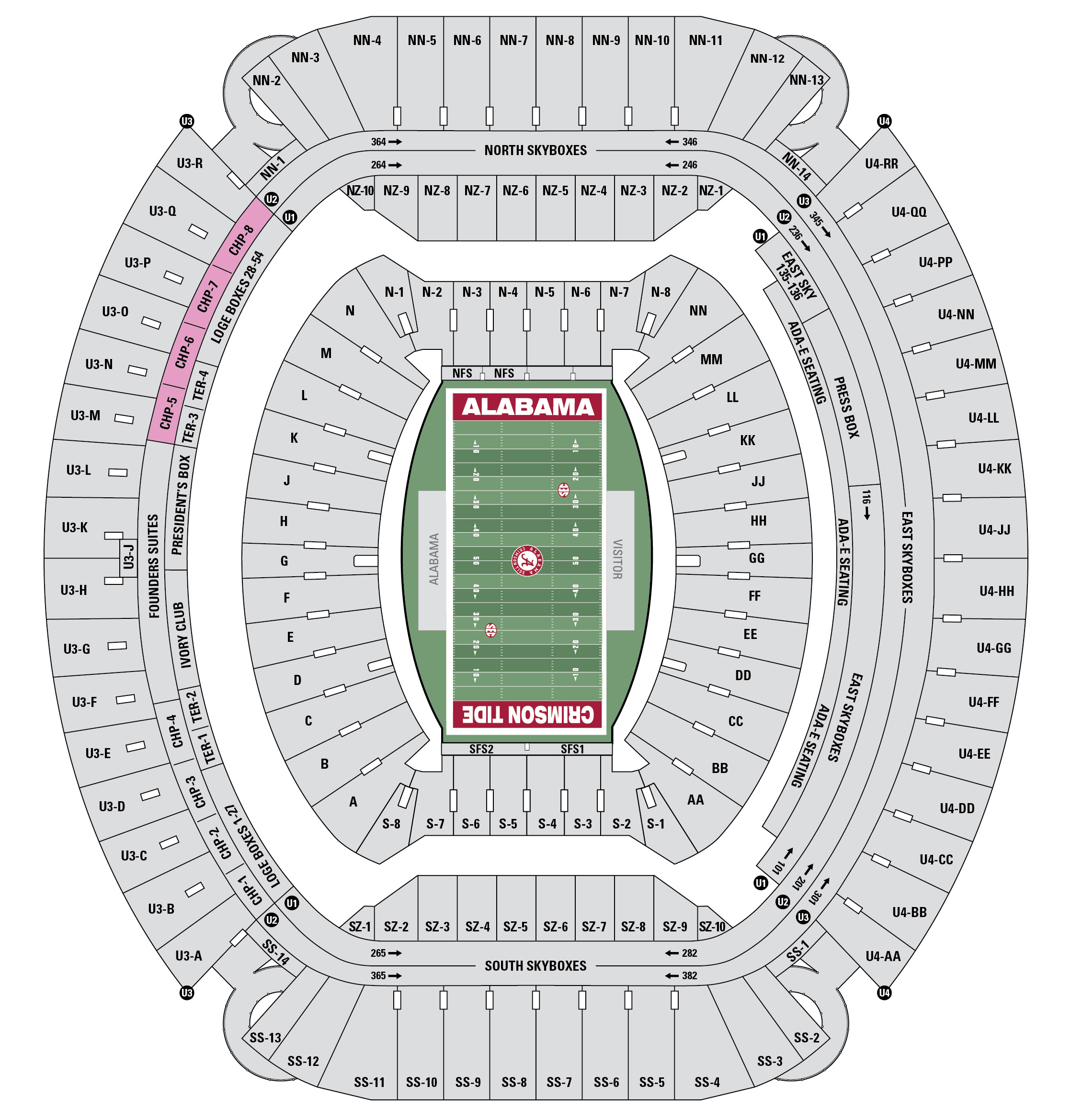 Premium Seating - Football - Club Sideline