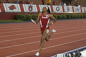 female track athele running relay